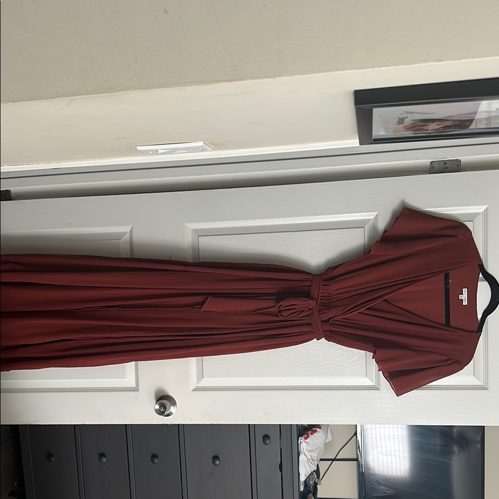 Elegant Brown Maxi Dress